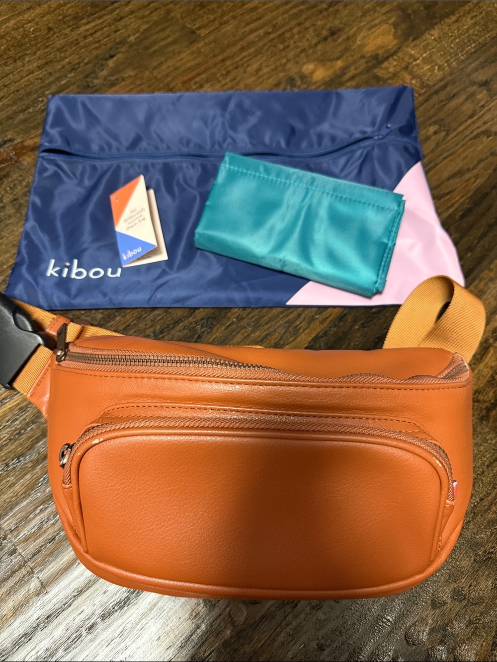 Kibou Brown Leather Fanny Diaper Pack